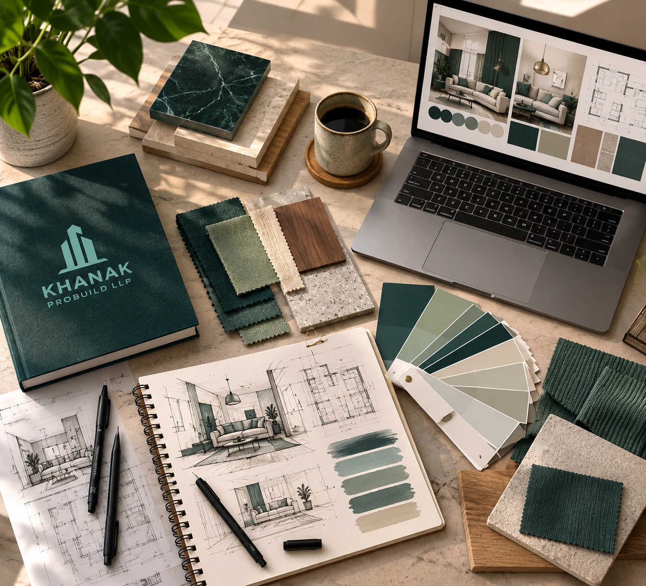 Interior concept design mood boards